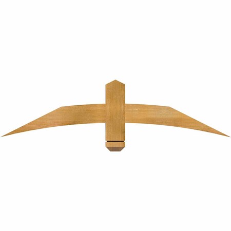 Ekena Millwork Bellingham Rough Sawn Timber Gable Bracket, Western Red Cedar, 48"W x 12"H x 2"D x 4"F, 6/12 Pitch GBW048X12X0204BEL00RWR